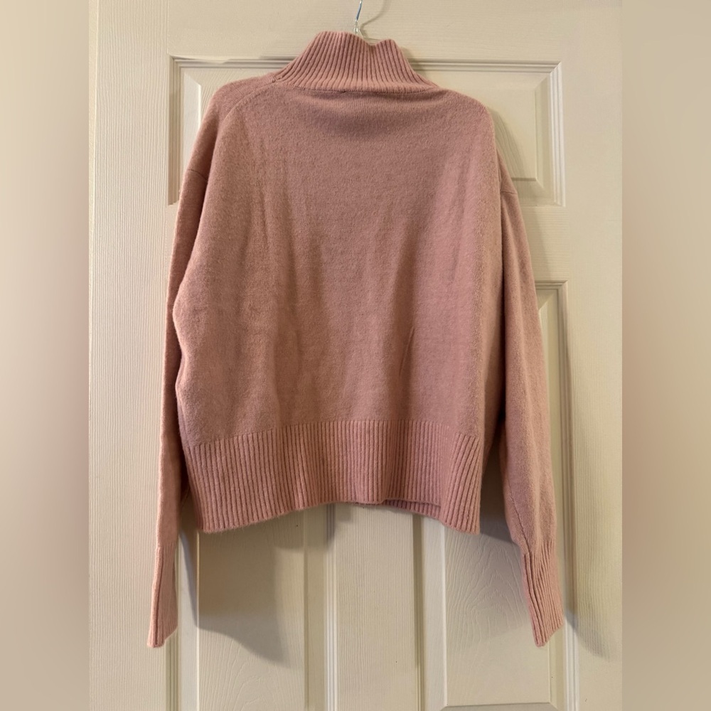 Calvin Klein Jeans Soft Pink Cowl Neck Sweater - Picture 2 of 4